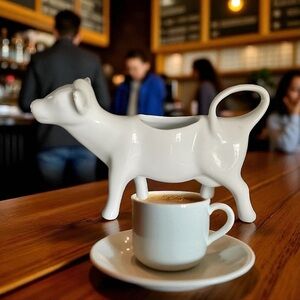 Adorable little cow creamer, porcelain, vintage, no chips or cracks